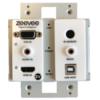ZyPerUHD-WE placa de pared entrada HDMI 2.0 y VGA con transmisión IP Entrada de audio de audio estéreo - Imagen 2