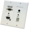 ZyPerUHD-WE placa de pared entrada HDMI 2.0 y VGA con transmisión IP Entrada de audio de audio estéreo